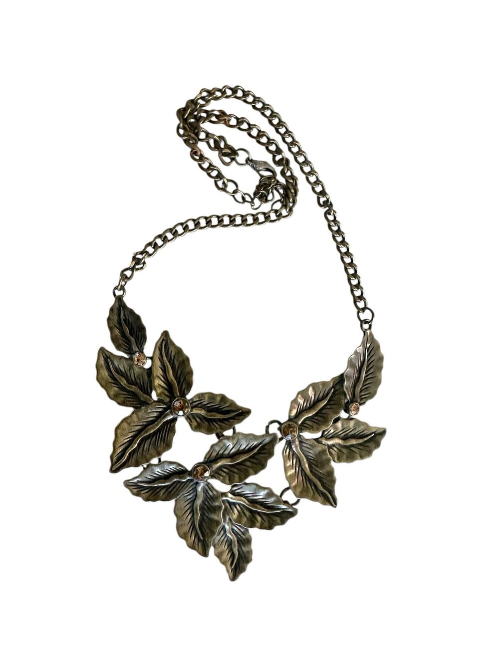 Dark Fairy renaissance necklace metal rhinestones unique costume ren faire gift